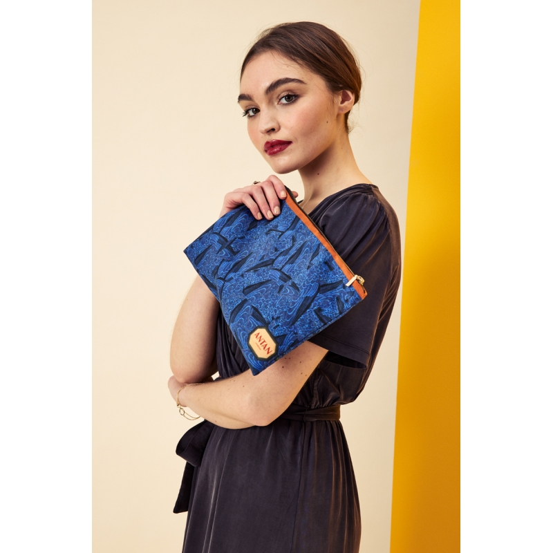 Pouch Bag - Le Coucal Bleu - 20x30cm