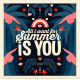 Foulard en Voile de coton - All I Want For Summer Is You 70x70cm