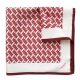 Red and burgundy silk scarf