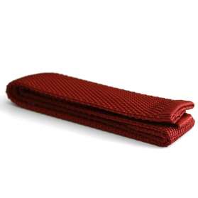 Silk Knitted Tie - Red Charles